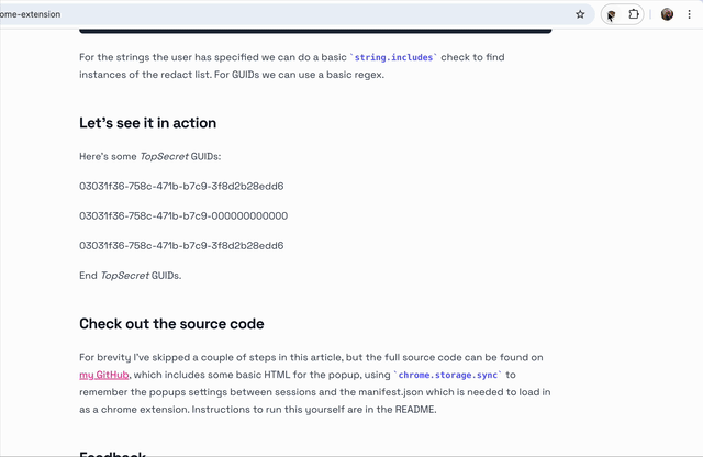Redactor extension demo
